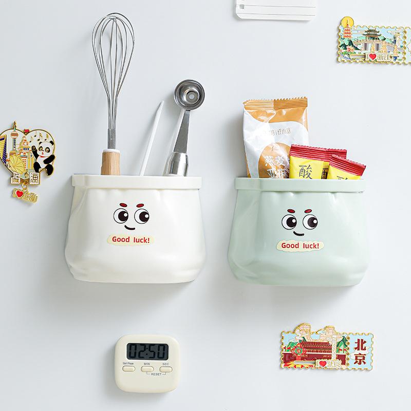 Магнитный кухонный холодильник настенная многофункциональная полка без сверления кремовый 646₽