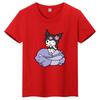 Sanrio Family CUTE Kurumi Cute Printed Childrens TShirt Roundneck Pure Cotton Family Clothing for Parents and Children