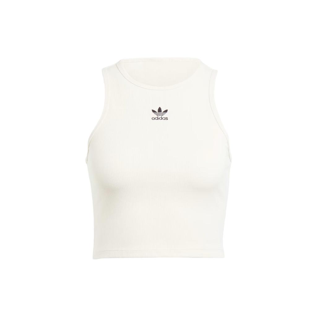 Adidas Originals ESSENTIALS Tank Tops Women's Ecru Crew Neck Moderate Other IJ8257