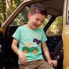 Boys' Short-sleeved T-shirt: Stylish Cartoon Print Children's Crew-neck T-shirt