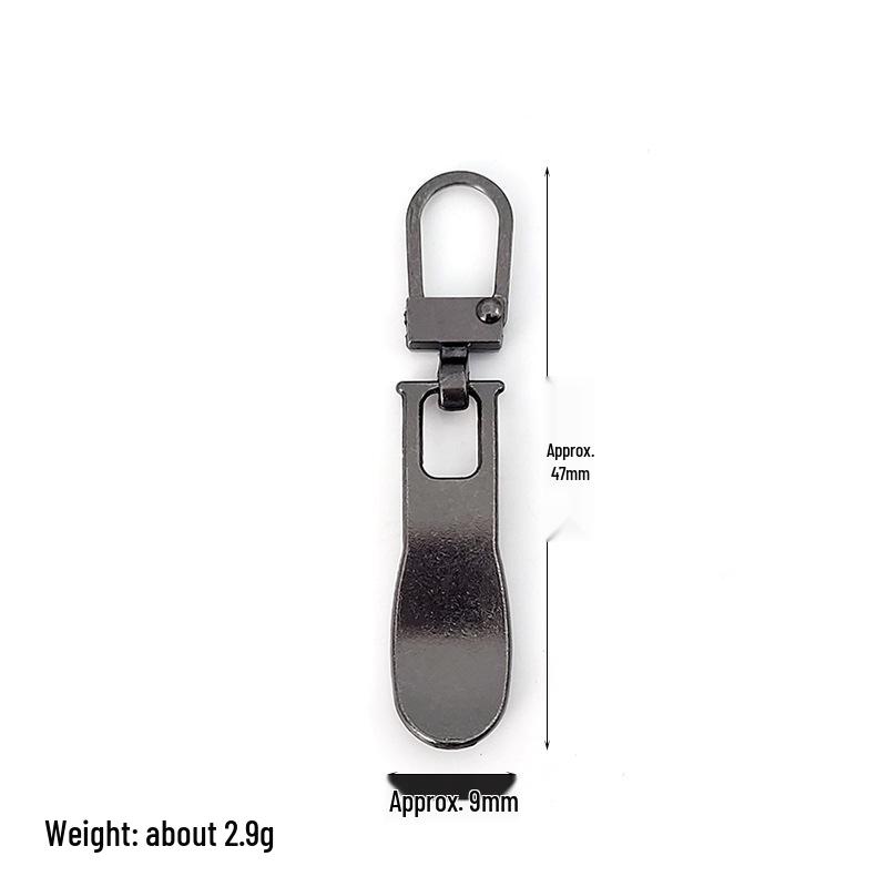 Detachable Metal Zipper Pull Tab Accessory for Bags, Shoes, and Clothes Repair