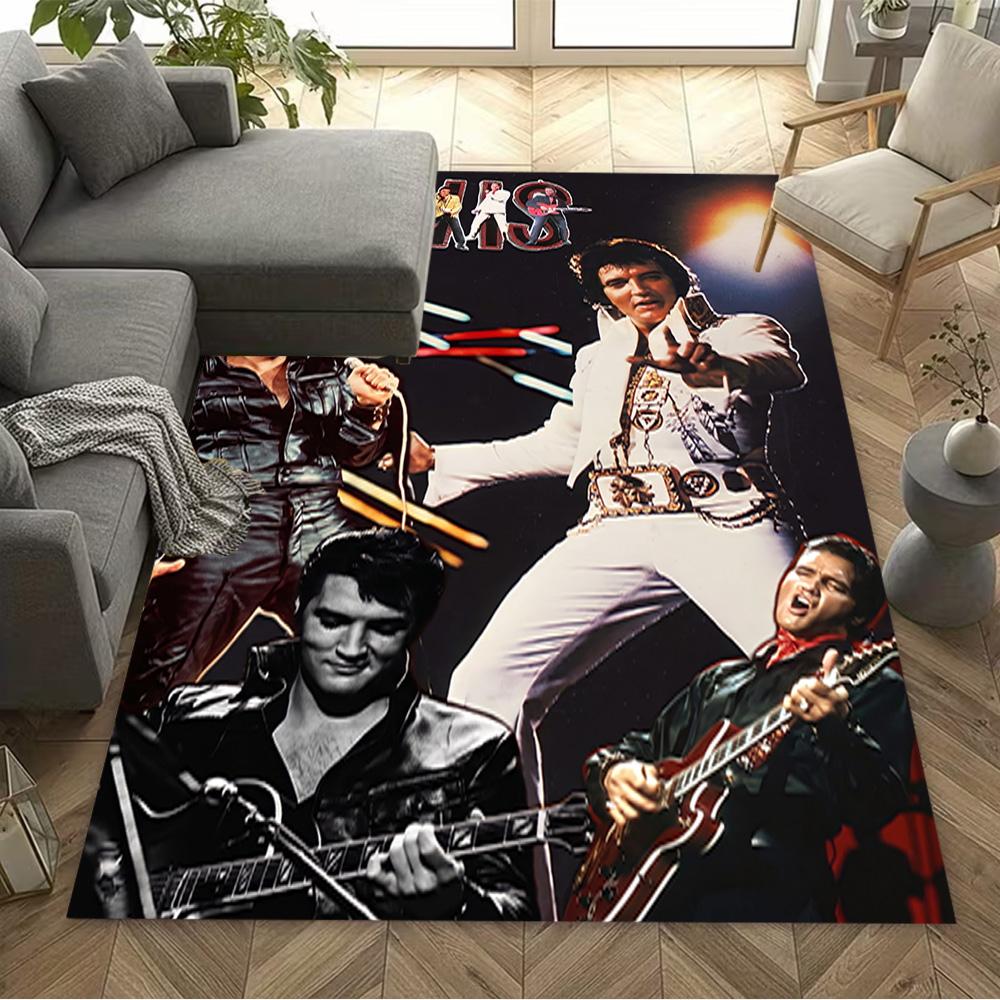 Elvis Presley Live Performance Carpet Suitable for Kitchen Foyer Hallway Dormitory Antislip Carpet Decorate Offices Perfect Gift for Women/Men