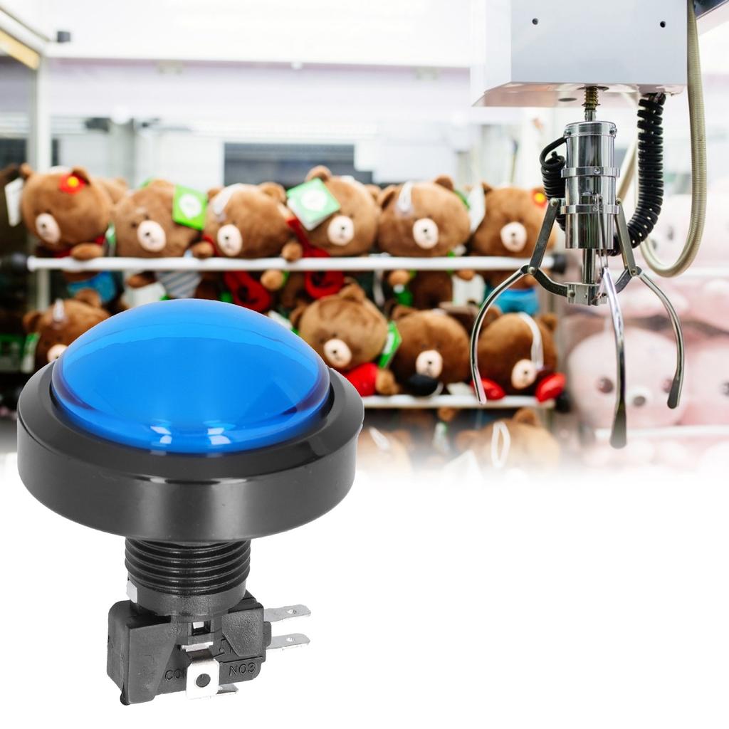60mm Big Convex Button 2‑Foot Button with LED Light for Crane Machine Game Console