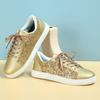 Mode Damen Herren Freizeitschuhe Mode Pailletten Bling Skateboard Schnür-Sneakers Frühling Herbst Damen Schuhe Ballerinas Übergröße 35~44