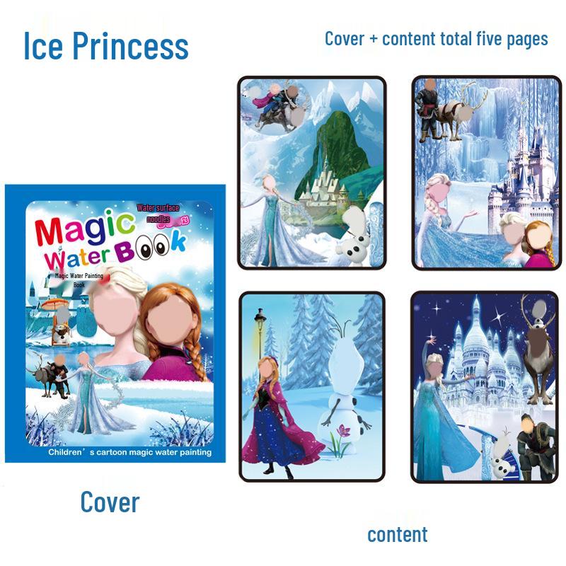 Children's Reusable Magic Water Painting Book: Educational Drawing & Coloring Set