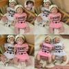 Realistic 22'' Reborn Sleeping Twins Dolls With Hand Rooted Mohair Eyelashes
