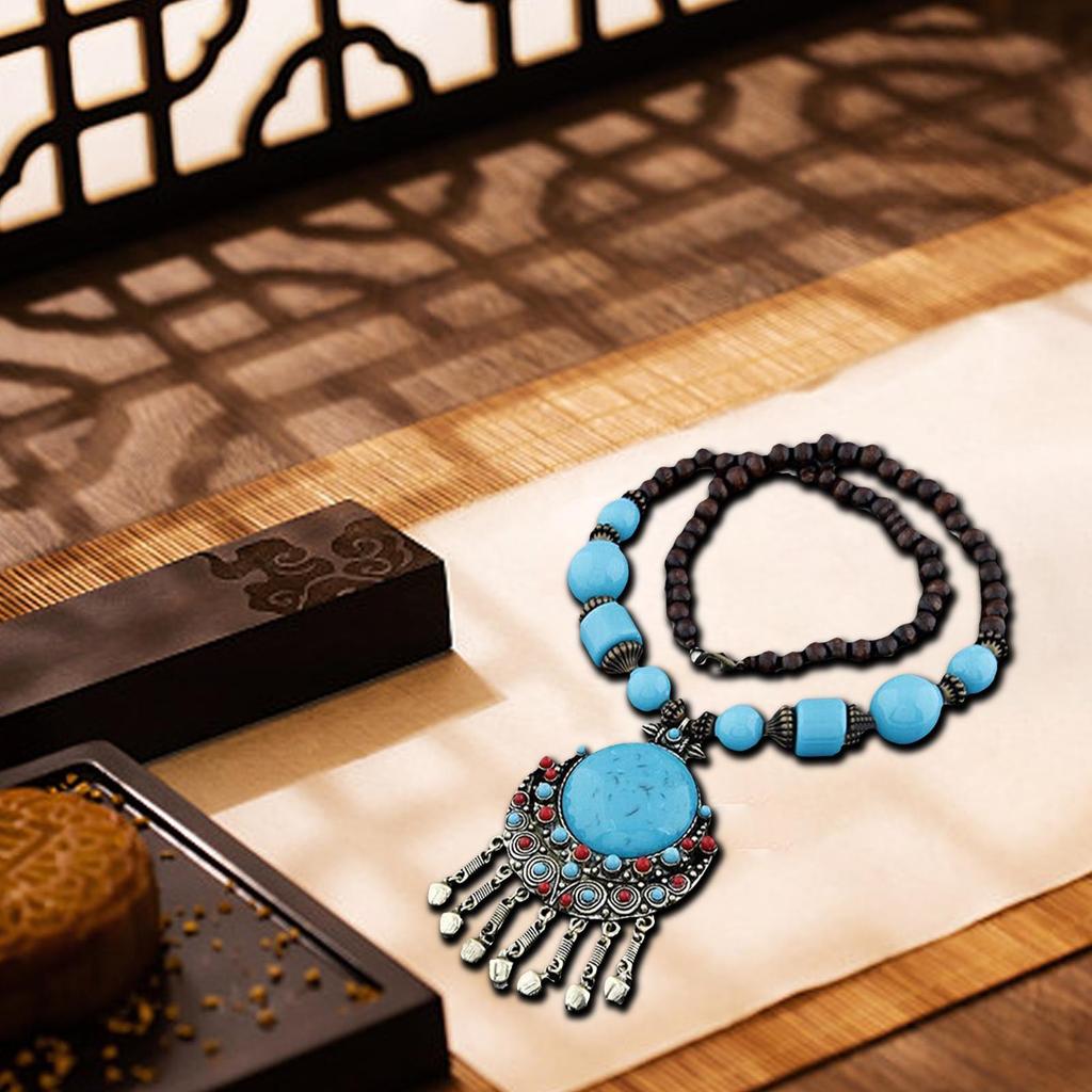 Bohemian Necklace Charms Gifts Long Decor Vacation for Women 