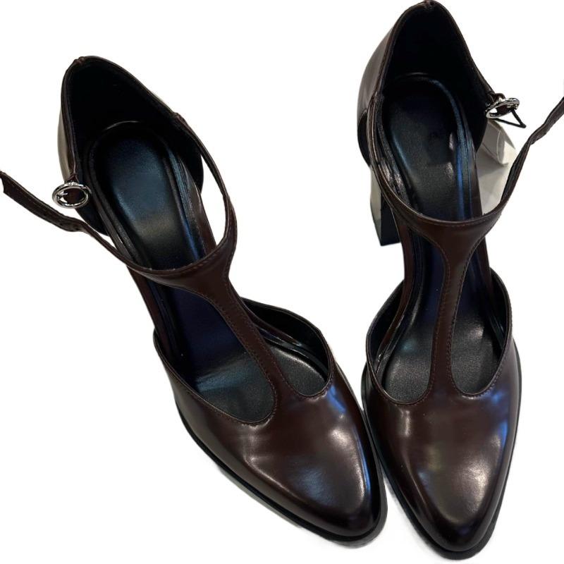 Fashion Ladies Shoes 2025 New Buckle Strap Women's High Heels Fashion Shallow Office and Career Hot Sale Best Seller Closed Toe Sandals