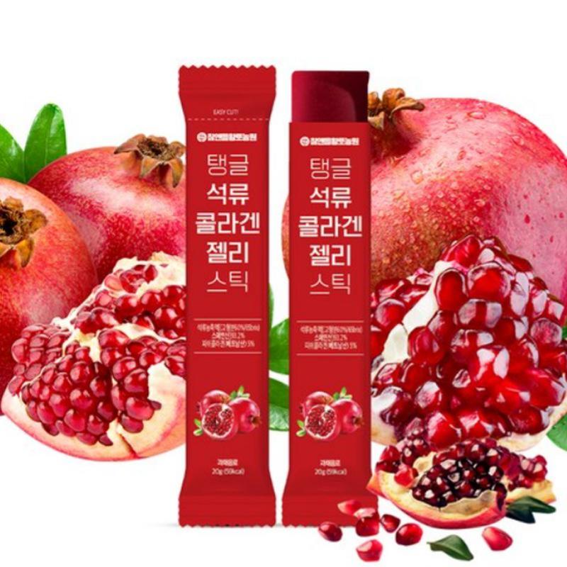 Chamndle Htfarm Hwangto Farm Tangy Collagen Pomegranate Jelly Stick 15p*2 EA