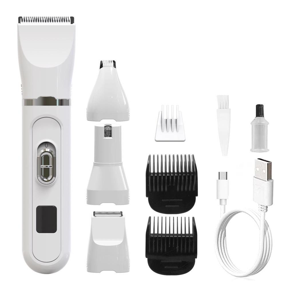 Digital Display Pet Nail Grinder & 4-in-1 Electric Shaver with USB Charging