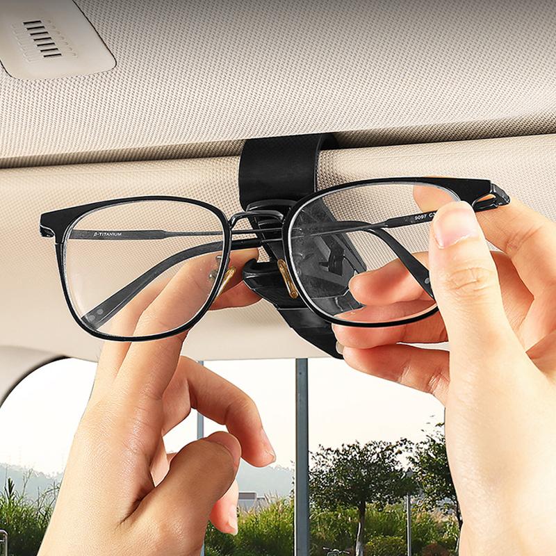 1/2Pcs Universal Auto Sun Visor Glasses Fastener Clip Holder Sunglasses Eyeglasses Ticket Card Bracket Car Interior Accessories