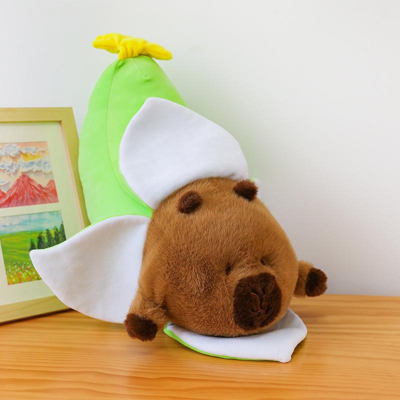 

Plush Banana Capybara Toys Cartoon Animals Fill Doll Pillow Cushion Gifts Xmas 30cm/11.81in зелёный