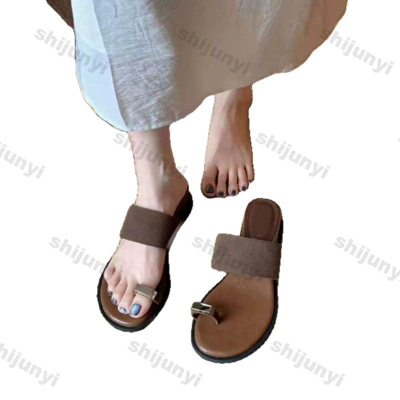 Fashion Women's Wedge Shoes 2025 New Summer Height Increase Rhinestone Sandals Fashion Clip Toe Comfortable Breathable Outdoor Slippers