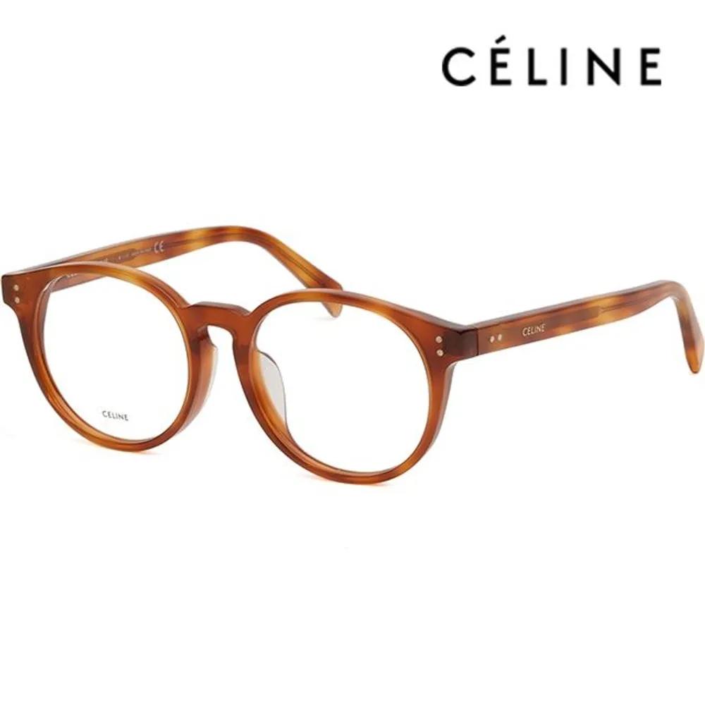 

Celine Eyeglass Frames CL50031F 053 Men s & Women s Round Horn-rimmed Glasses