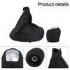 Sleek Black Leather Gear Shift Knob Gaiter Boot Compatible with For IVECO For DAILY V VI Models 2008 2017 Modern Design