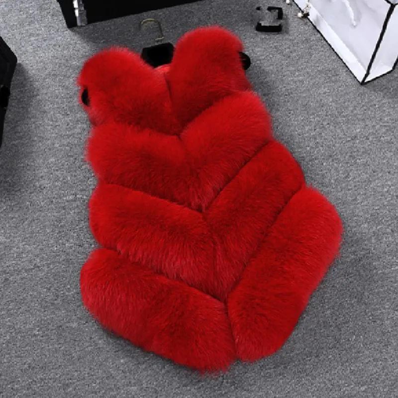 Autumn Winter Imitation Faux Fur Coat Women Waistcoat Fashion Fur Sleeveless Jacket Vest Ladies Outerwear Female Tops