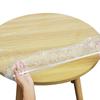 Round Tablecloth Elastic Transparent PVC Waterproof Oil-Proof Table Protector Cover Home Fitted Dinning Table Covers 3 Size
