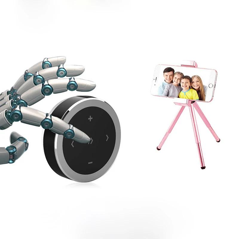 Car Wireless Media Button Remote Controller Bluetooth 5.0 Car Motorcycle Bike Steering Wheel Music Play Remote for Phone Tablet