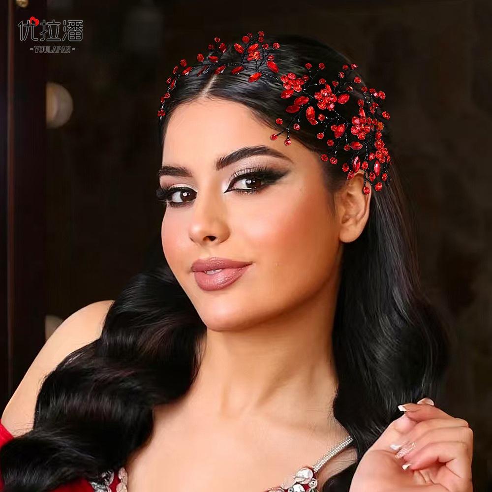 LY-HP0057 Wedding Accessories Bride Jewelry Shiny Luxury Handmade Rhinestone Bridal Headwear Wedding Alloy Headband