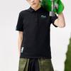 FILA Fusion Lifestyle Logo Print Letter Sports Casual Short Sleeve Polo Shirt Men Polo Shirts Black T11M123101FBK