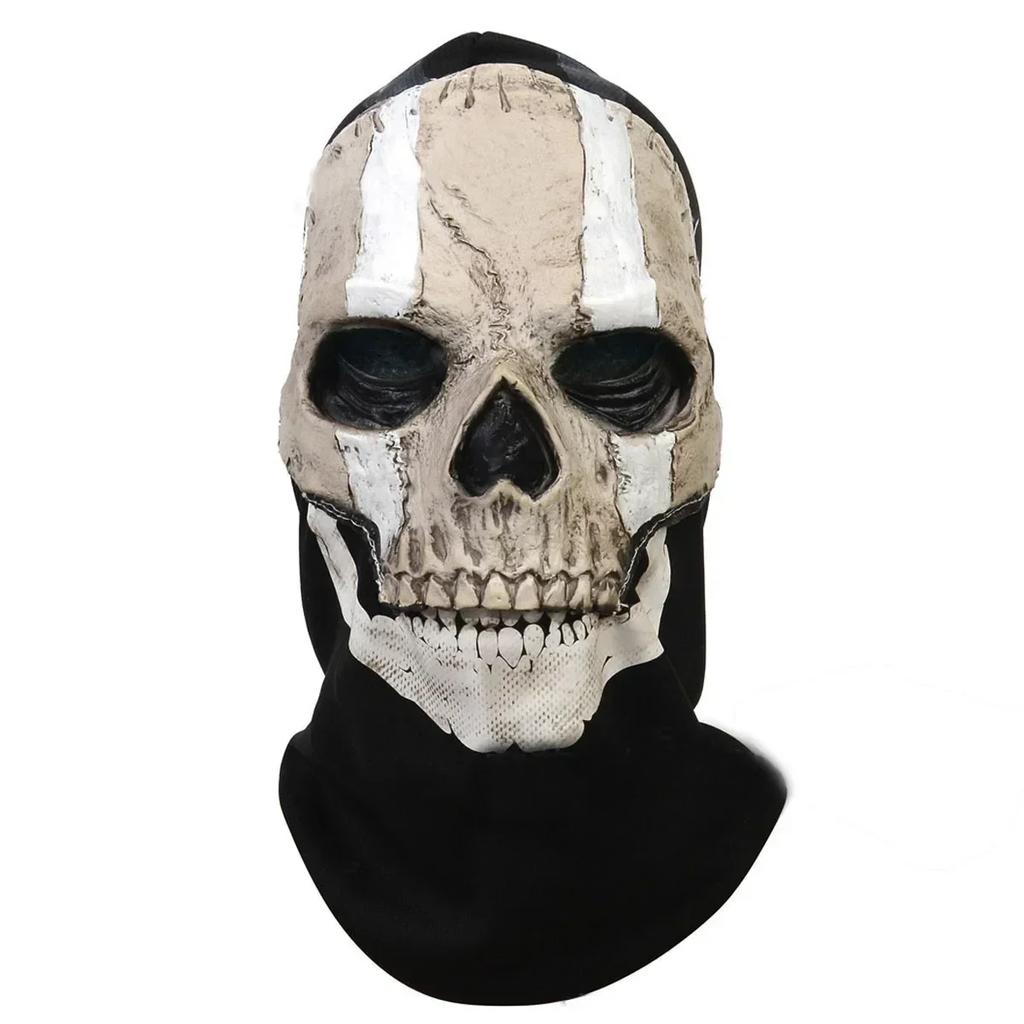 Cosplay Unisex Halloween Horror Ghost Skull Mask MW2 Latex Headgear Helmet Perform Party Masquerade Prop