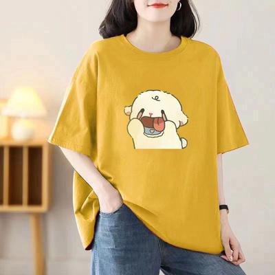 Cotton T-shirt Women Loose Summer Short-sleeved Tide Half-sleeved Tops Design Sense