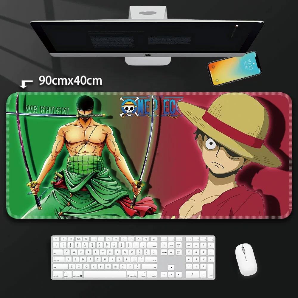 One Piece Leather Mouse Pad Oversized Peripherals Two-dimensional Anime  Monkey D. Luffy Roronoa Zoro  Boys Computer E-sports Game Keyboard Table Mat