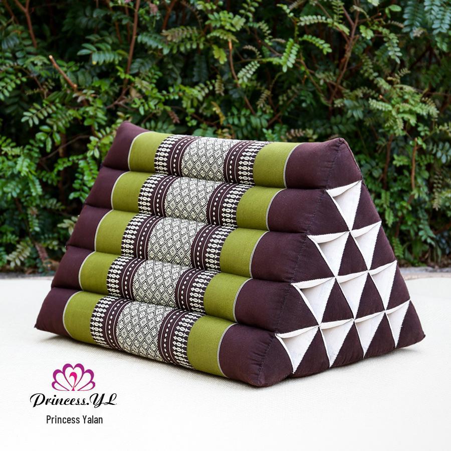 Thailand Triangle Tatami Cushion: Kapok Lumbar Pillow & Sofa Back Support.