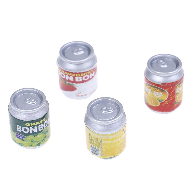 112 1/3/4/5/6Pcs Scale Miniature Dollhouse Mini Beer Cans Wink Drinks Play Food For Blyth S Doll Miniture Drink Toys