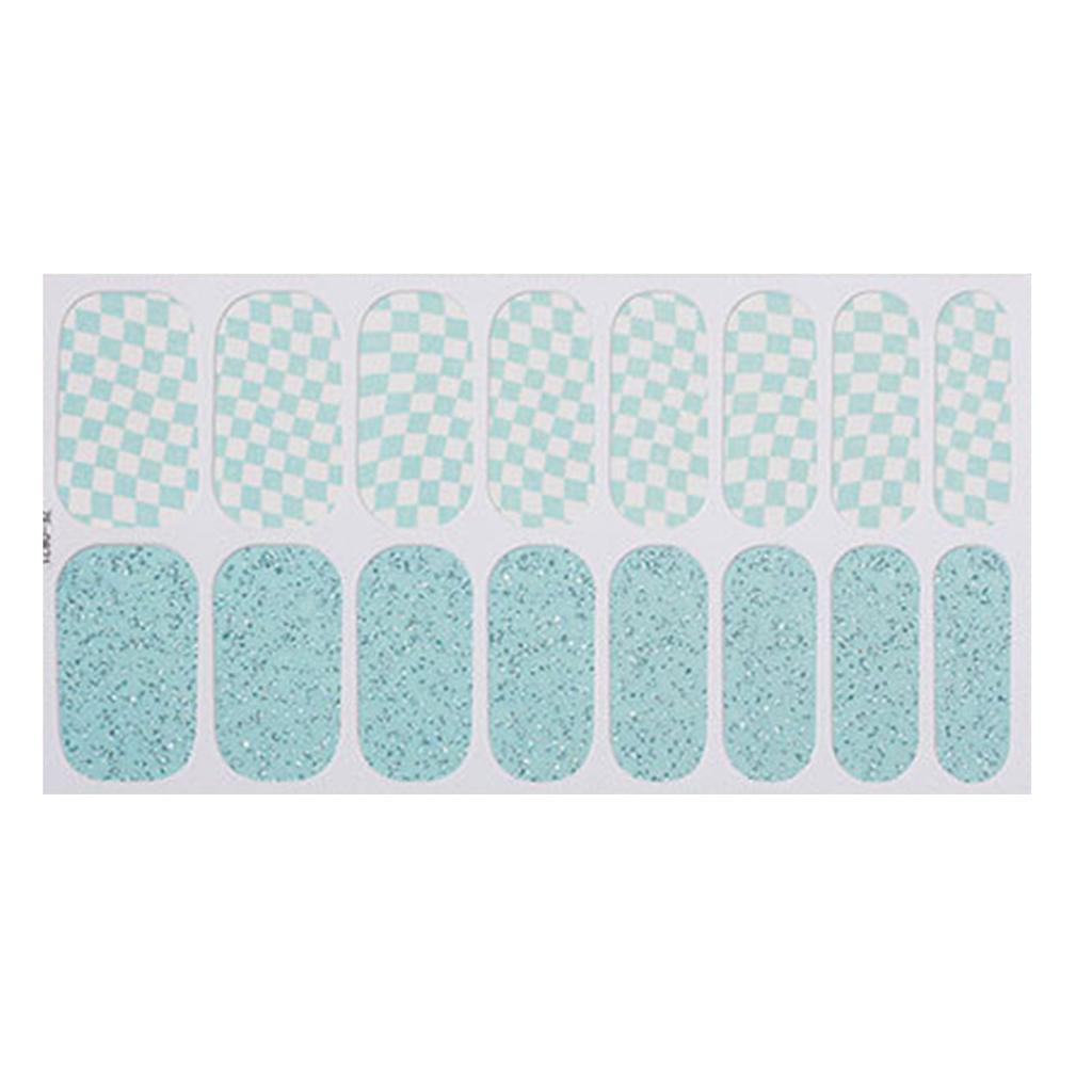 French Tip Nail Sticker Glittering Nail Polish Stickers Flowers Gels Nail Strips Nail Art Decortions Manicures Supplies