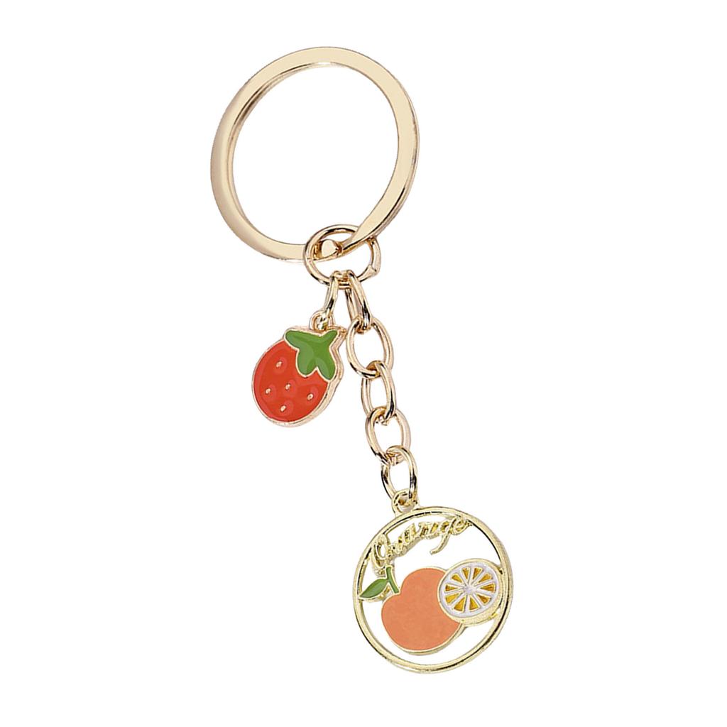 Fashionable Keychains Featuring Cherry Hearts and Plant Portable for Trendy Women Girls As Special Gifts Casual Wear