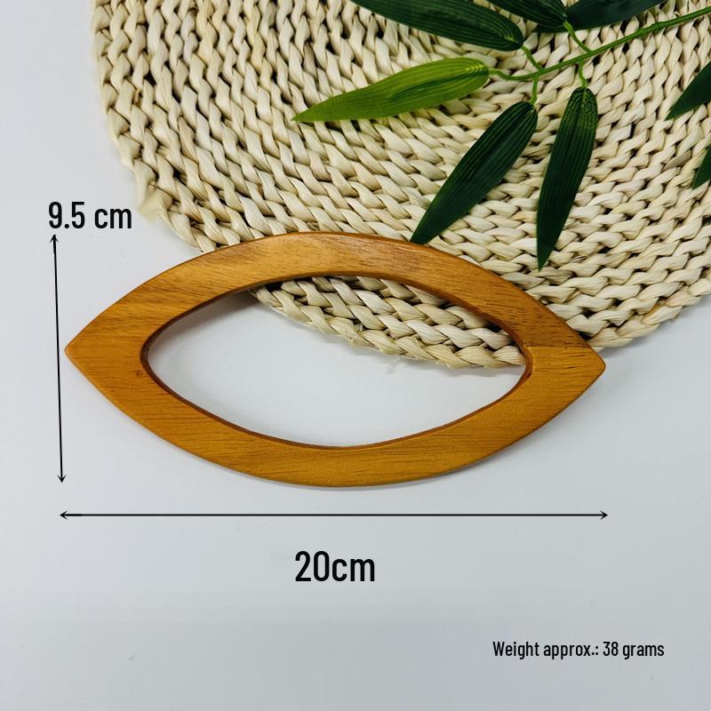 Half-Circular Wooden Ring Handle for Handbag DIY Projects