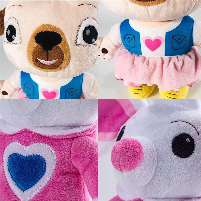 Peluche Cartone Animato Chip e Patata Cane Carlino Carino Giocattolo Peluche Topo Animale di Peluche Figura Morbida Peluche Regali di Compleanno Educativi per Fan