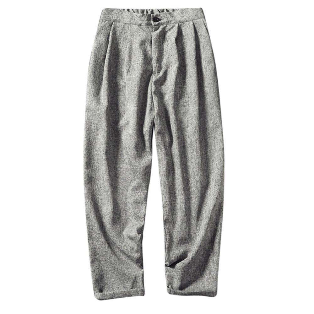 YKARITIANNA Mens Casual Soft Solid Pants Linen Nine Points Sweatpants Loose Haren Trousers YKARITIANNA Mens Casual Soft Solid Pants Linen Nine Points Sweatpants Loose Haren Trousers