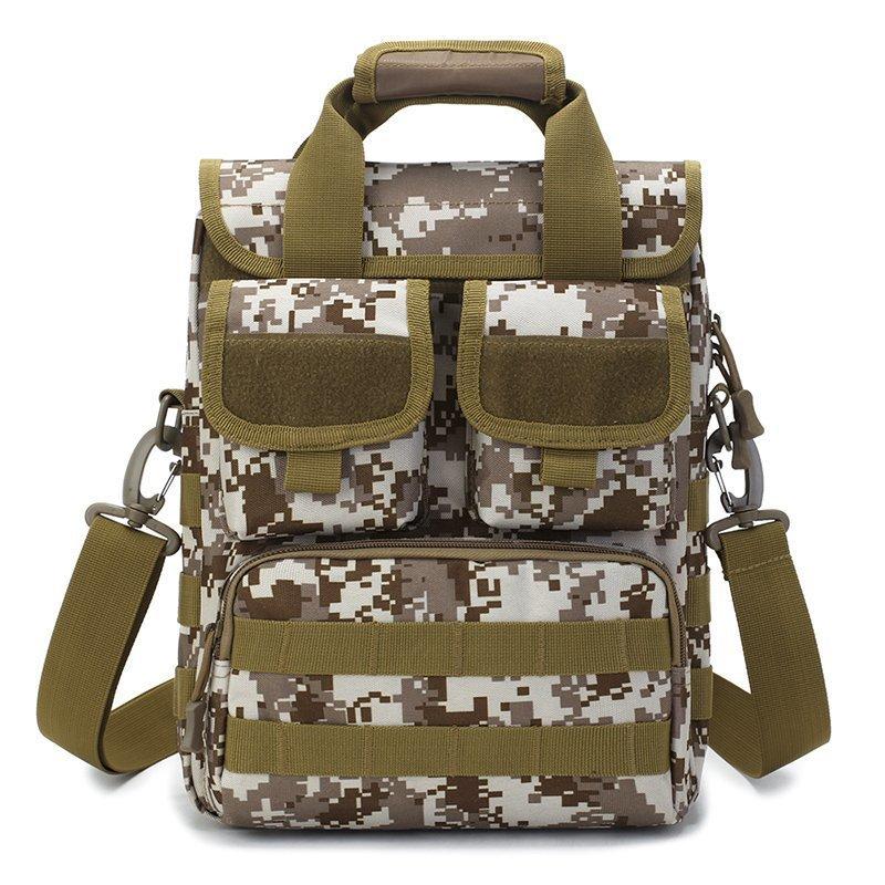 Camouflage Tactical Molle Laptop Shoulder Bag for Men, Ideal for Hiking, Camping, and Outdoor Adventures