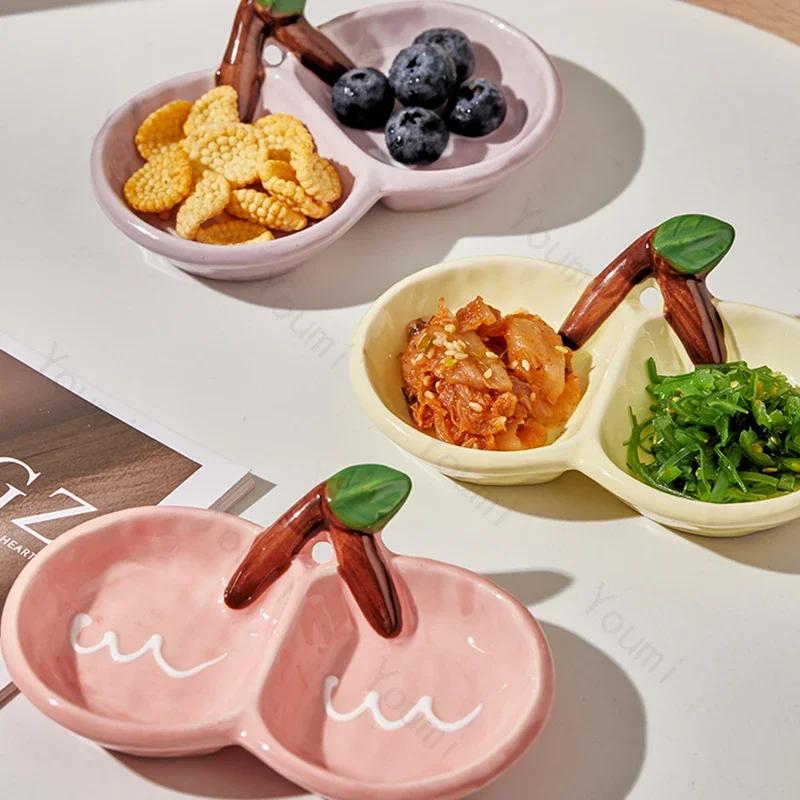 Creative Irregular Ceramic Soy Sauce Dish Korean Style Restaurant Kimchi Dish Home Exquisite Afternoon Tea Fruits Snack Plates