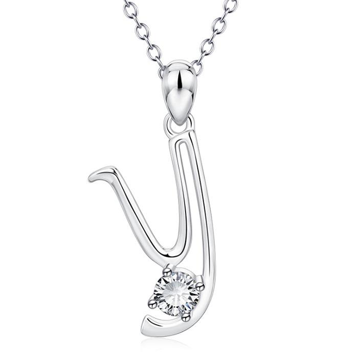 Fashionable 26 Letter Rhinestone Necklace Elegant Personalized Pendant Choker Stylish Versatile Jewelry Accessory For Women