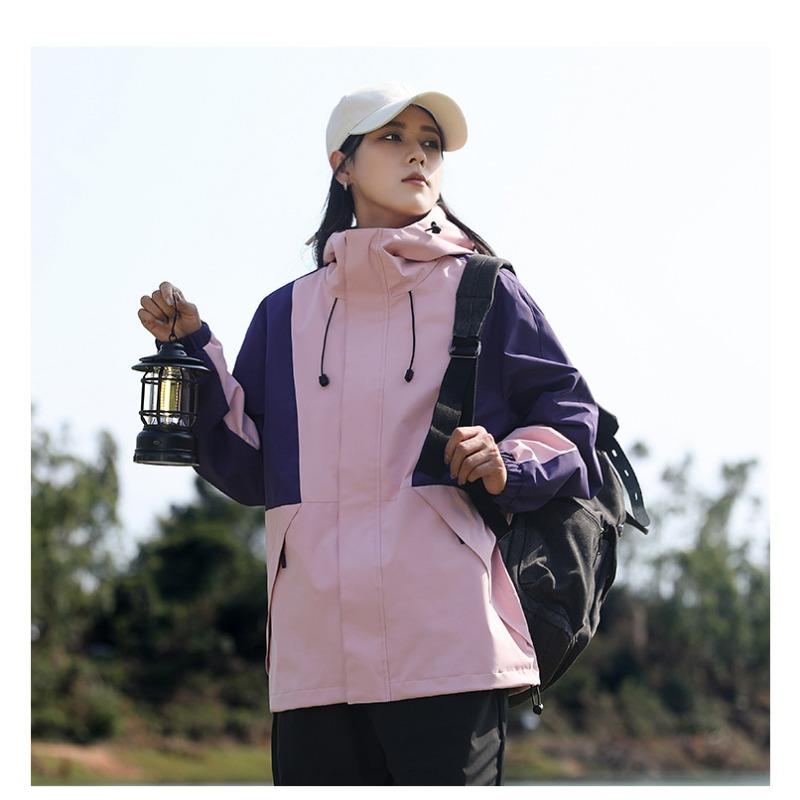 Jacket Outdoor Jacket Removable Hat Windproof Waterproof Jacket Teenagers Mountaineering Clothes Charge
