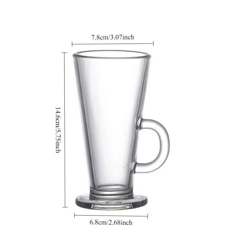 

280 мл Термостойкий Стеклянный Стакан для Воды Американский Стакан для Молока Чашка для Латте Кофейная Чашка Чашка для Черного Чая Сока Пивная Кружка Кофейная Кружка Питьевые Стаканы 1pcs