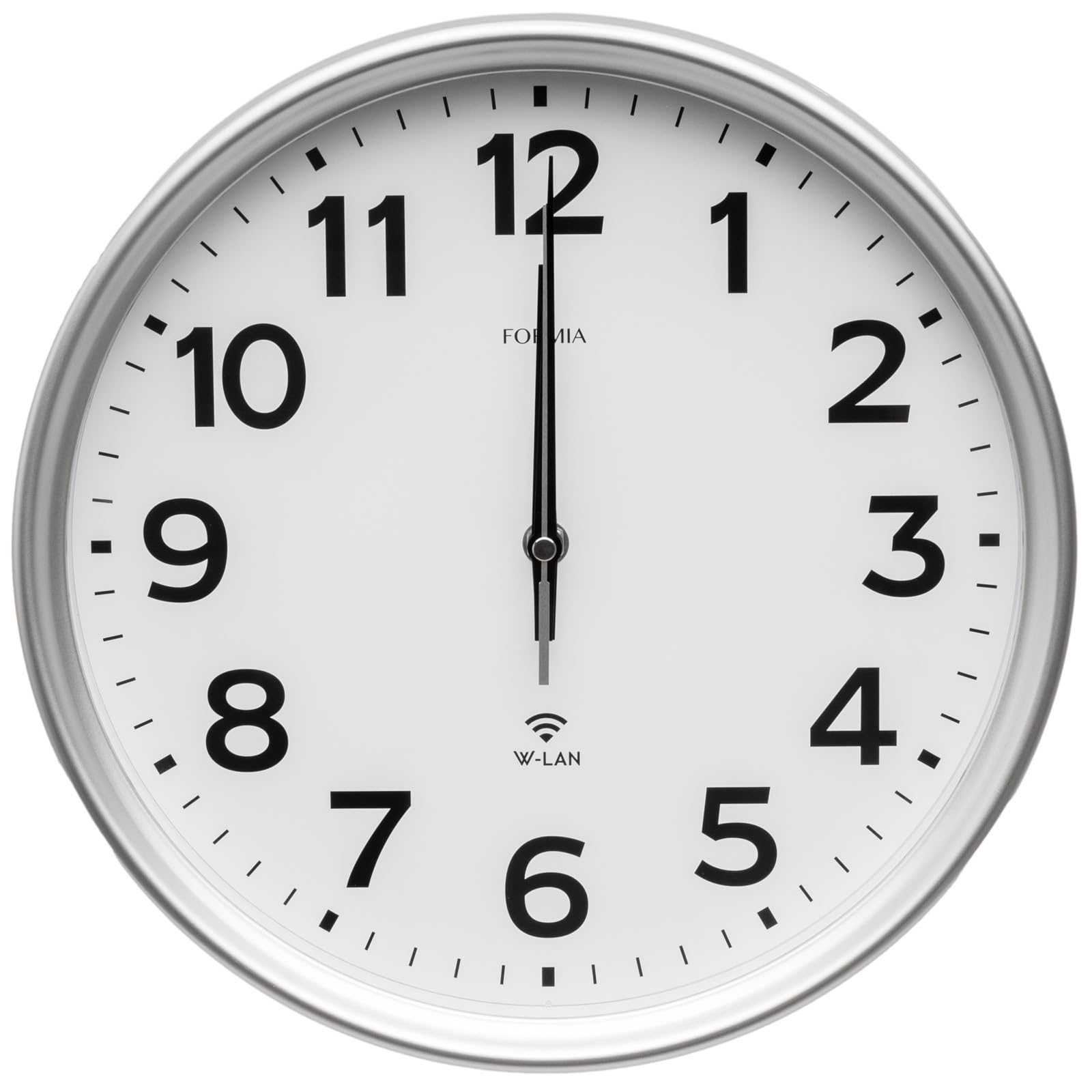 

Formia Wall Wireless LAN Silent Battery Replacement Nighttime Second Hand Clock, Compatible, 30.9cm Diameter, Operation, Notification, Stop, Analog,