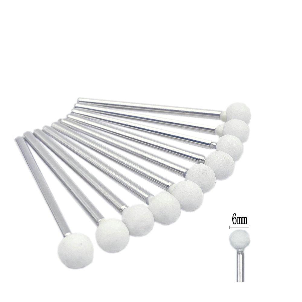 10pcs/set Stone Grinder Polisher Burs 2.35mm Shank For Contouring Shaping Porcelain Nail Rotary Stone Polisher Nail Accessory Mill Tools