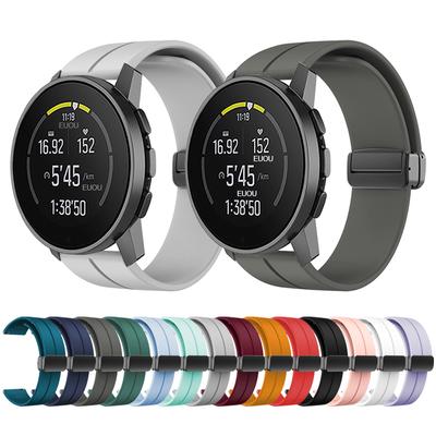 Magnetic Folding Clasp Band For SUUNTO 9 PEAK Pro / 5 PEAK 22mm Silicone Strap For SUUNTO 3 Wristband Watchband Accessories