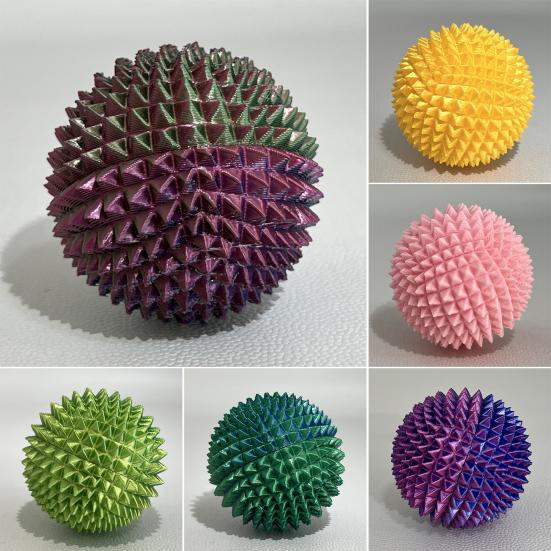 3D Printed Spiky Massage Ball Stress Relief Spiked Massager Roller Plantar Fasciitis Physical Therapy Hand Relief Tools