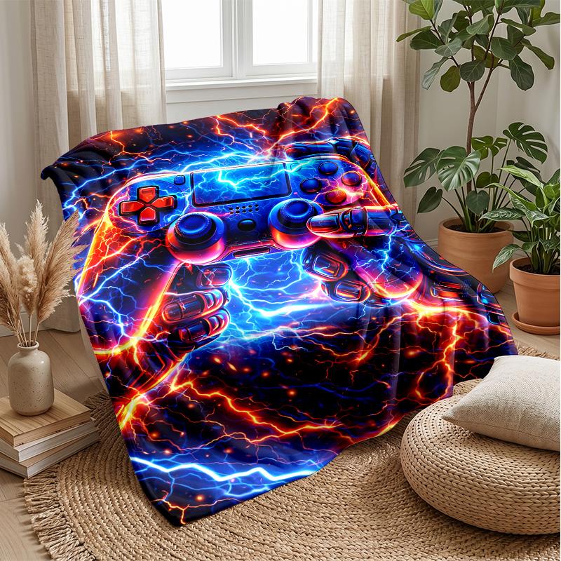 Robotic Hand Holding Game Controller Theme blanket Lightweight Warm Flannel Blanket Decorative Throw Blanket for Home Decoration
