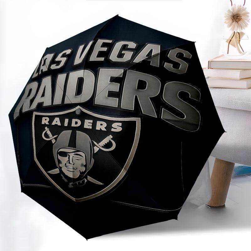 Las Vegas Raiders pattern, automatic folding umbrella, portable and foldable design, 8 ribs, a Christmas or birthday gift.