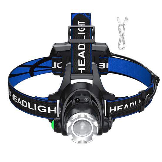 Outdoor Headlamp Telescopic Zoom USB Rechargeable 3 Modes Adjustable Waterproof Super Bright Lightweight Cycling Night Fishing LED Head Light