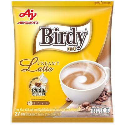 Ajinomoto Birdy 3 In 1 Creamy Latte Instant Coffee Mix 13.2 G X 27 Pcs / 60 Pcs - Thai