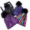 Hot Gold Silver Beanies Woolen Hat Female Autumn Winter Students Warm Woolen Knit Hat Reflective Beanies