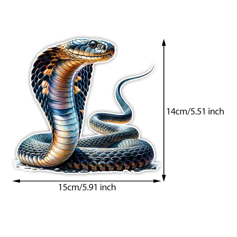 

King Cobra Car Sticker Vinyl Decal Waterproof Rear Window Motorcycle Camper Bumper Truck Laptop Decoration TM386 A-15cm Longest Side