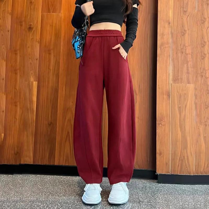 

Весна 2025 Женские брюки с высокой талией, стройнящие, широкие штанины, для танца шаффл XL (120-135 lbs)